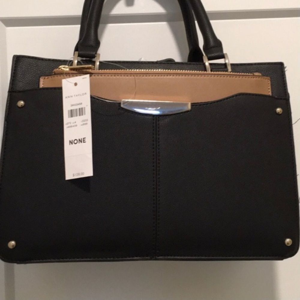 Ann Taylor Black Tote Shoulder Bag